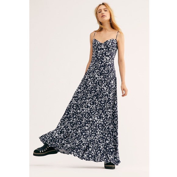 Free People Floral Printed Bustier Maxi Dress - Picture 4 of 8